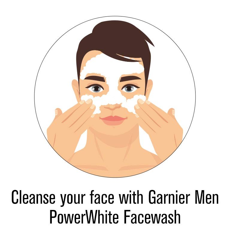 Cleanse your face with PowerWhite Facewash
